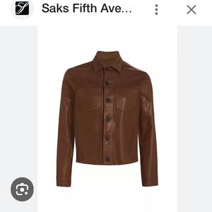 NWT L’Agence Janelle slim jacket nubuck coated size XS